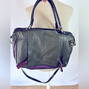 🖤OR YANY 🖤Dark Olive GREEN LEATHER CONVERTIBLE LUXURY DESIGNER BAG